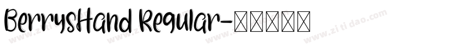 BerrysHand Regular字体转换